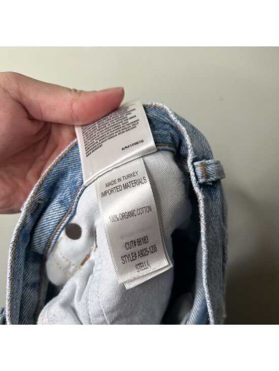 AGOLDE Stella High Rise Baggy Short in Deserted Women's Size 27 - Picture 6 of 6